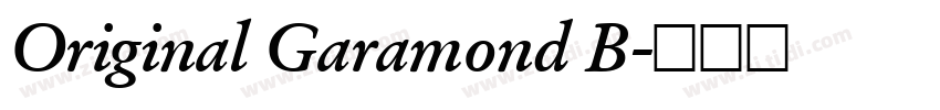 Original Garamond B字体转换